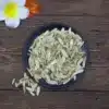 Top view of dried Astragalus root slices