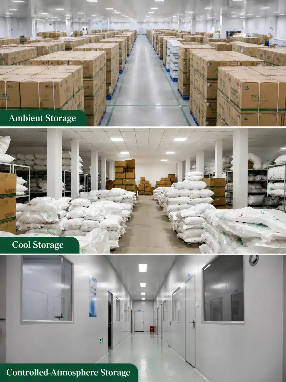 chinese herb storage ambient cool controlled atmosphere warehouse Gansu