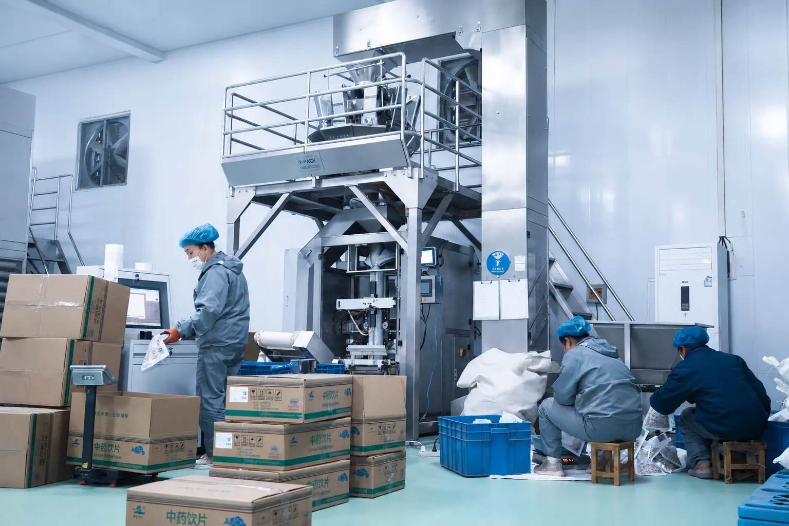 Final pre-shipment inspection of a Chinese herb carton label