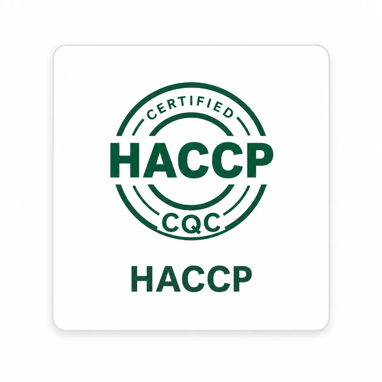 HACCP-certified food safety system for herbal products, certified by CQC