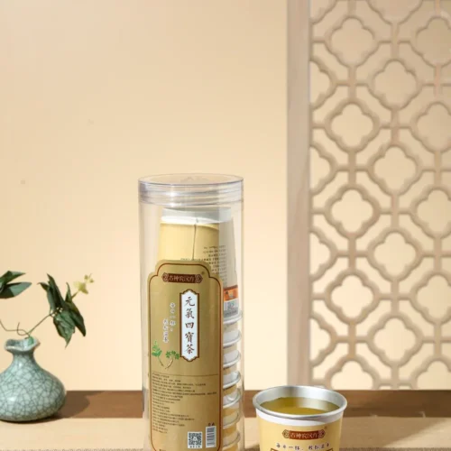 Astragalus ophiopogon codonopsis herbal tea in cup product display
