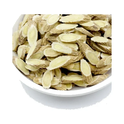Astragalus root slices showing its natural form