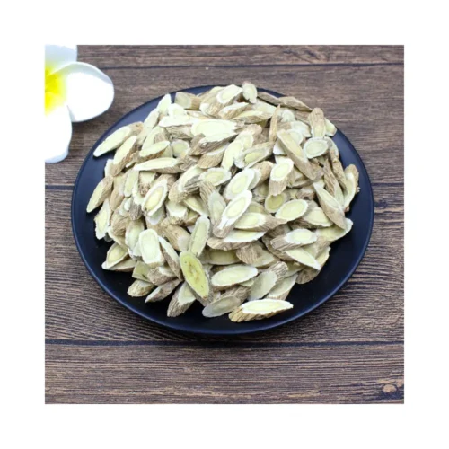 Clear view of astragalus root slices