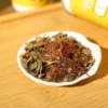 Barley kudzu mulberry leaf herbal tea in cup package display