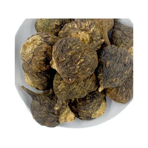 Black maca root showing its natural form