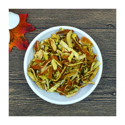 Clear view of dried tangerine peel