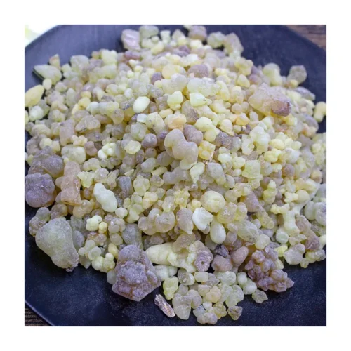 Close-up detail of frankincense resin
