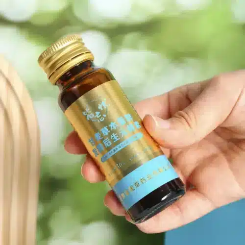 Ganmai ben postbiotic fermented drink bottle detail