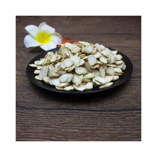 Clear view of ginseng root slices