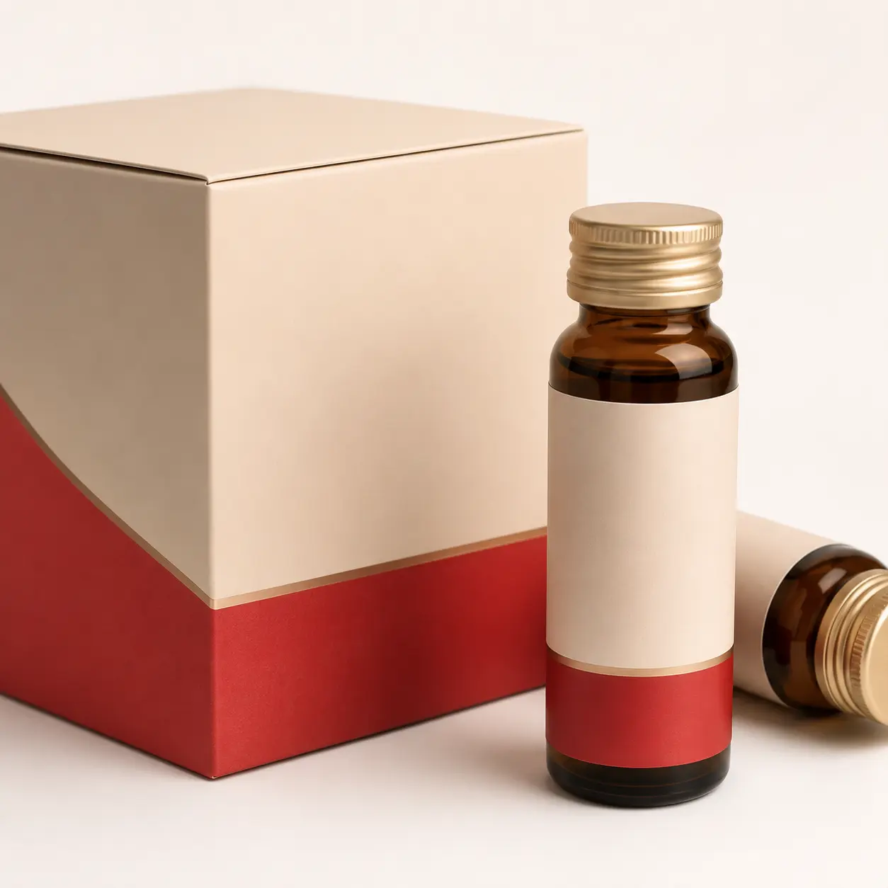 Herbal postbiotic drink liquid blend in bottle format