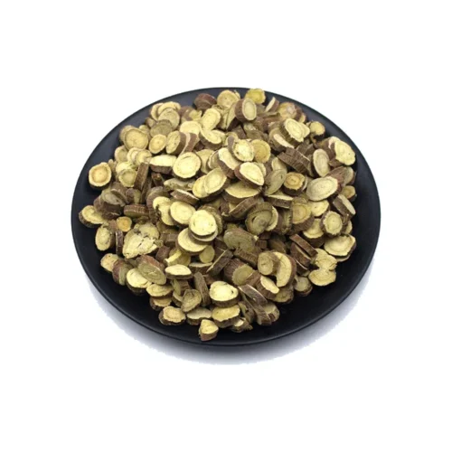 Overview of licorice root slices