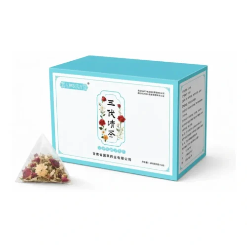 Package contents of sanfu qing herbal tea bags