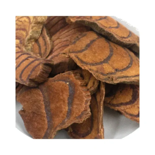 Close-up detail of spatholobus stem slices