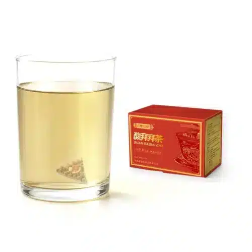 Brewing suan baibai herbal tea bags