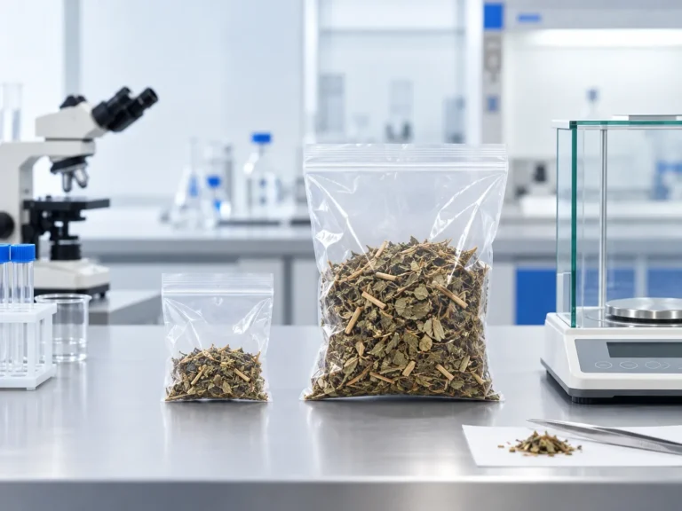 Chinese herb samples lab testing