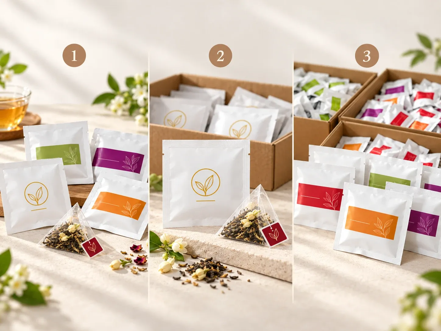 Custom tea bag packaging options