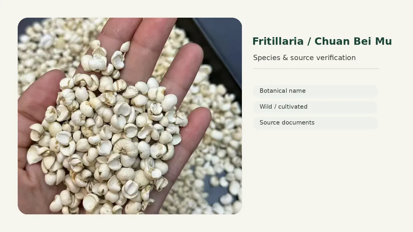 Fritillaria protected species export