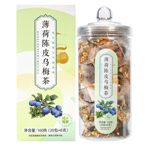Mint Tangerine Peel Smoked Plum Herbal Tea Bags