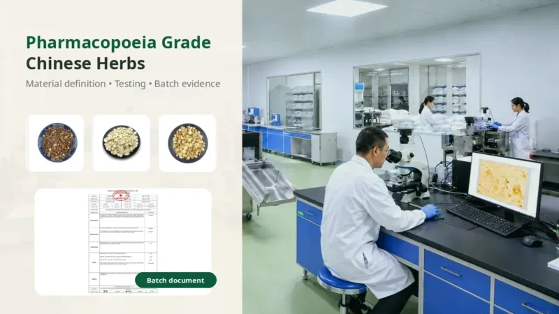 quality control laboratory used for pharmacopoeial testing of Chinese herbal materials