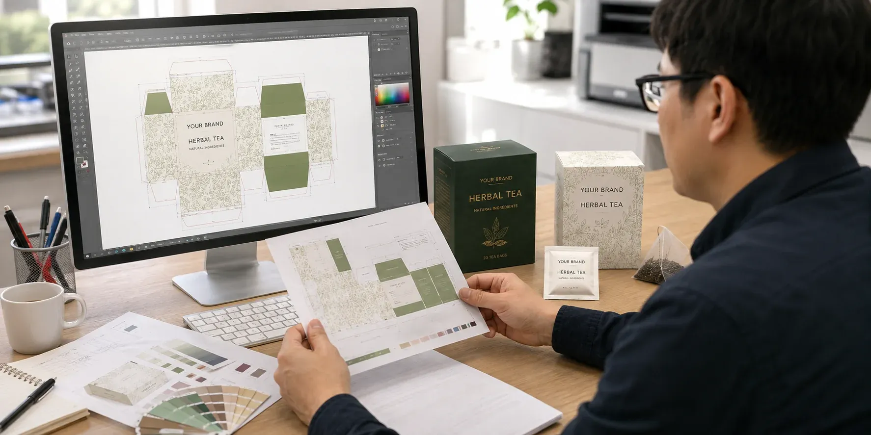 Private label herbal tea packaging configurations